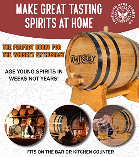 1 Gallon Charred Oak Whiskey Aging Barrel Set