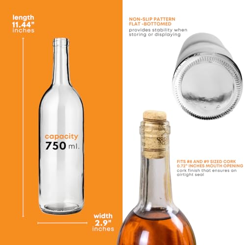 FastRack W5 12-Pack Clear Bordeaux Wine Bottles
