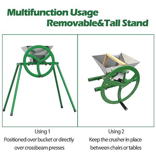 Stainless Steel Fruit Crusher with Flywheel Stand