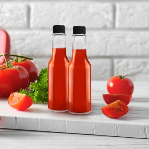 35 Pack Clear Glass Hot Sauce Bottles