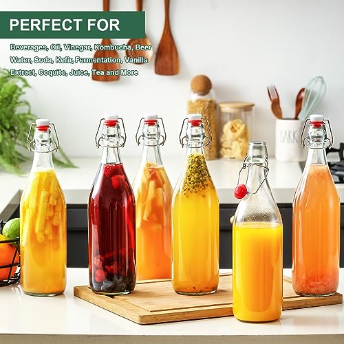 8 Pack Swing Top Glass Fermentation Bottles