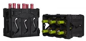 Storvino Nero 2-Pack Wine Bottle Holder