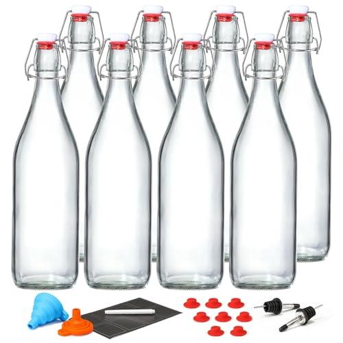 8 Pack Swing Top Glass Fermentation Bottles