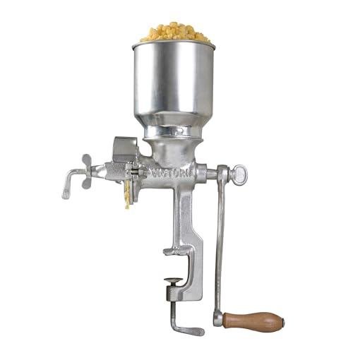 Colombian Manual High-Hopper Grain Grinder - Silver