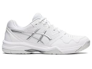 ASICS Women’s Gel-Dedicate 7 Tennis Shoes, White/Silver