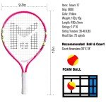 Insum 17" Pink Junior Tennis Racket for Kids