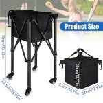 TOBWOLF Portable Tennis Ball Cart for 160 Balls