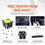 VEVOR Portable Tennis Ball Hopper with Wheels