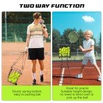 Portable Tennis Ball Collector with Wheels and Basket