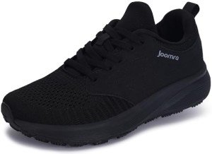 Joomra Women's Black Wide Toe Tennis Sneakers