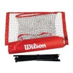 Wilson EZ Tennis Net – 18 Feet, Black/Red