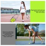 Portable Tennis Ball Collector with Wheels and Basket