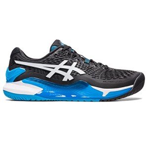ASICS Men's Gel-Resolution 9 Tennis Shoes - Black/White