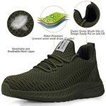 Feethit Women's Lightweight Tennis Sneakers - Olive Green