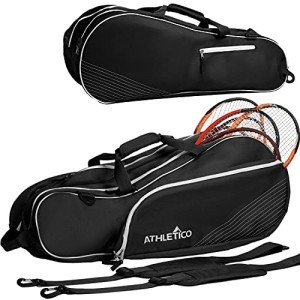 Athletico Tennis Bag for 6 Rackets - Black