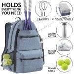 Athletico Compact City Tennis Backpack (Gray)