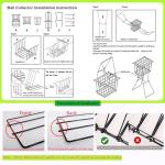 Portable Tennis Ball Collector with Wheels and Basket
