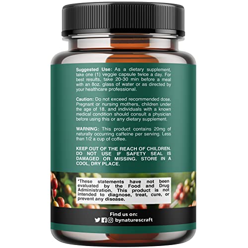 Herbal Fat Burner: Green Coffee Bean Extract - 120 Count