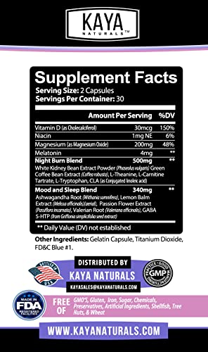 Kaya Naturals Night Time FB - Belly Fat Reducer (60 Capsules)