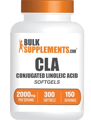 BULKSUPPLEMENTS.COM Conjugated Linoleic Acid Softgels - CLA 2000mg - CLA Supplements - CLA Safflower Capsules - CLA Pills - 2 CLA Softgels per Serving - 150-Day Supply (300 Softgels)