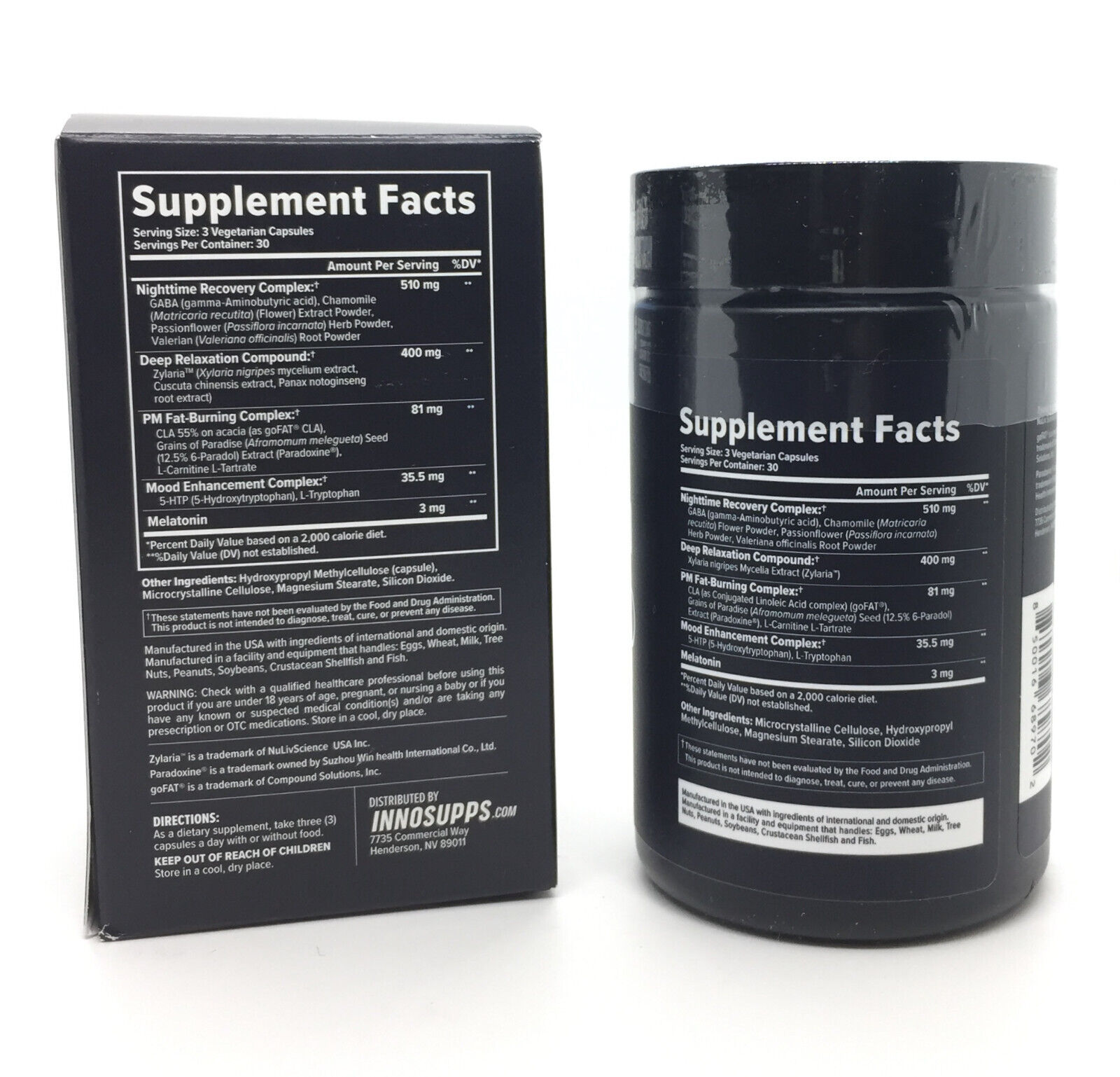 InnoSupps Women's Night Time Fat Burner - Black Edition