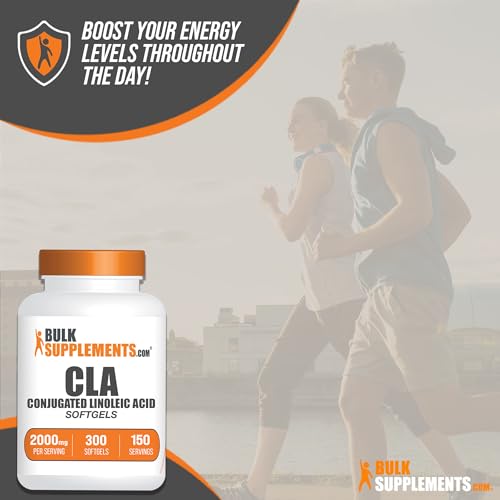 BULKSUPPLEMENTS.COM Conjugated Linoleic Acid Softgels - CLA 2000mg - CLA Supplements - CLA Safflower Capsules - CLA Pills - 2 CLA Softgels per Serving - 150-Day Supply (300 Softgels)