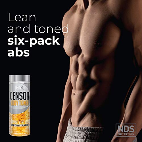 Censor NDS Nutrition Fat Loss and Body Toner with CLA, Fish Oil, Safflower and Omega 3-6-9 Blend - Dietary Supplement for Improved Energy and Health (90 Softgels)