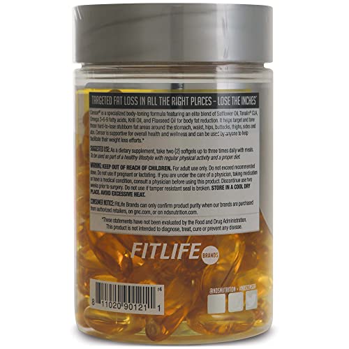 Censor NDS Nutrition Fat Loss and Body Toner with CLA, Fish Oil, Safflower and Omega 3-6-9 Blend - Dietary Supplement for Improved Energy and Health (90 Softgels)