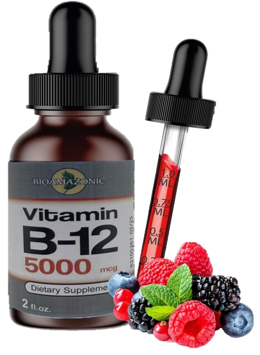 B12 Sublingual Drops: 5000mcg Energy Booster (2oz)