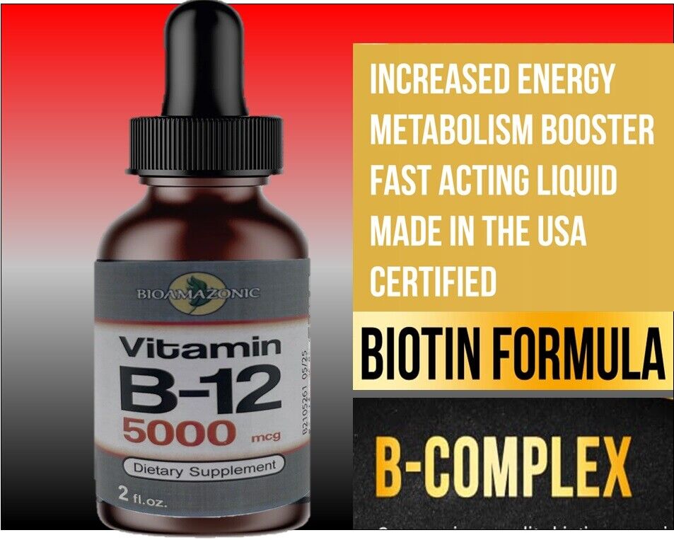 B12 Sublingual Drops: 5000mcg Energy Booster (2oz)