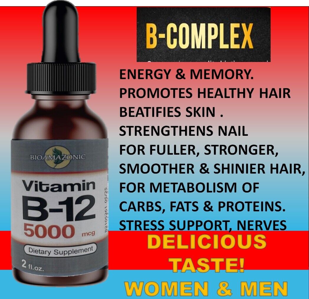 B12 Sublingual Drops: 5000mcg Energy Booster (2oz)
