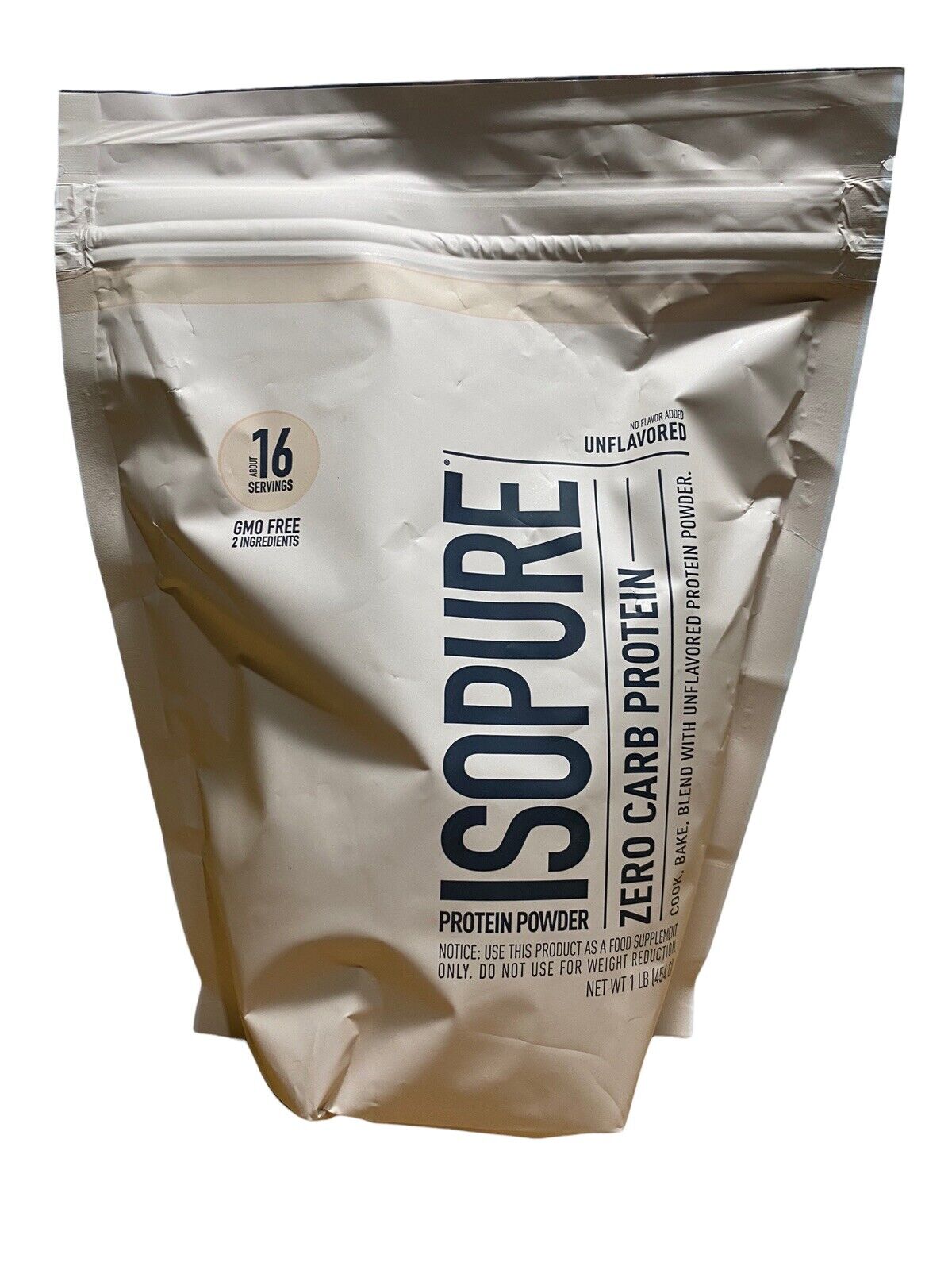 Unflavored Zero Carb Whey Protein Isolate - 1lb