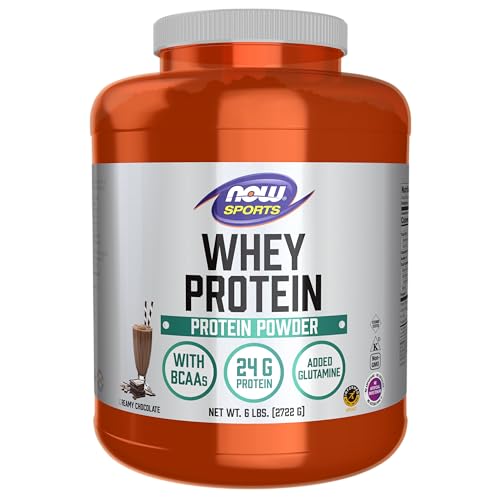 NOW Whey Protein, 24g BCAAs, Creamy Chocolate
