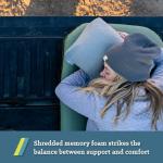 Large Plush Memory Foam Camping Pillow, Reversible Cover