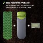 Large Plush Memory Foam Camping Pillow, Reversible Cover