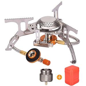 Portable Camping Gas Stove with Propane Adapter