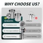KOKKOYA Stainless Steel Camping Cups and Pot Set