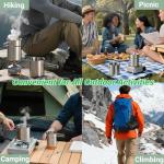 KOKKOYA Stainless Steel Camping Cups and Pot Set