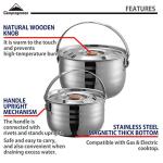 Campingmoon 13-Piece Stainless Steel Cookware Set