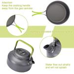 Portable Camping Cookware Mess Kit with 16 Pieces