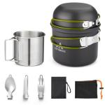 Backpacking Camping Cookware Set with Pots and Pans