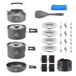 27-Piece Camping Cookware Set for 2-4 People