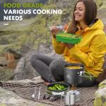 Backpacking Camping Cookware Set with Pots and Pans