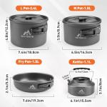 27-Piece Camping Cookware Set for 2-4 People