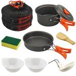 7-Piece Backpacking Cookware Set in Orange