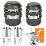 Odoland 16-Piece Lightweight Camping Cookware Set