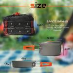 7-Piece Backpacking Cookware Set in Orange