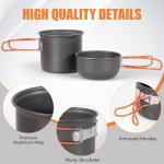 REDCAMP 6-Piece Lightweight Camping Cookware Set