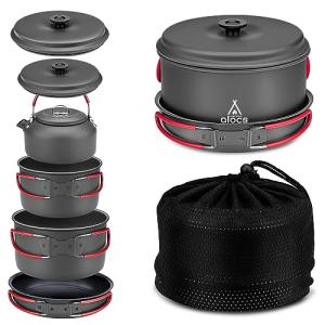 Compact Camping Cookware Set with Carry Bag
