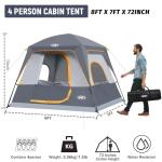 Portable 4-Person Waterproof Camping Cabin Tent
